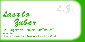 laszlo zuber business card